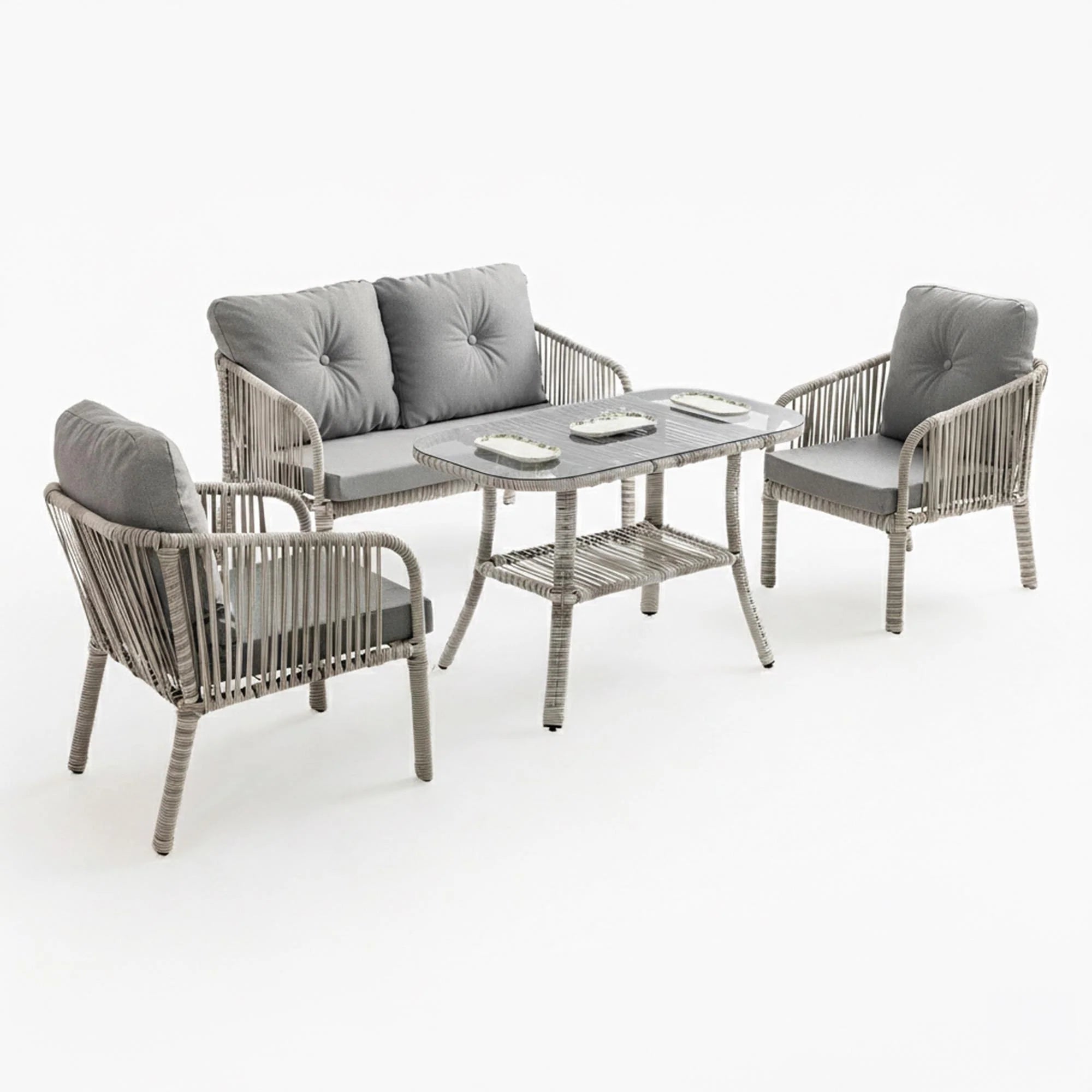 Artemis İkili Bahçe ve Balkon Koltuk Takımı (2+1+1+Sehpa)