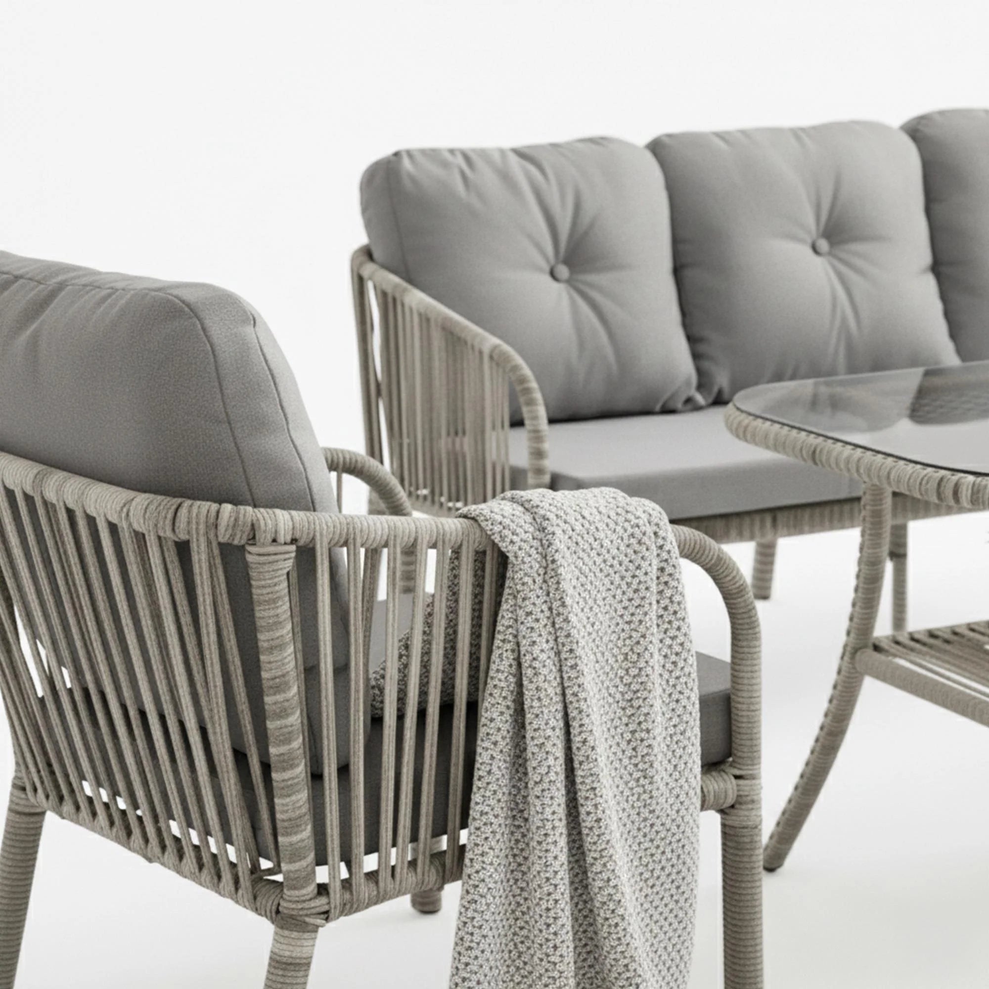 Artemis Üçlü Bahçe ve Balkon Koltuk Takımı (3+1+1+Sehpa)