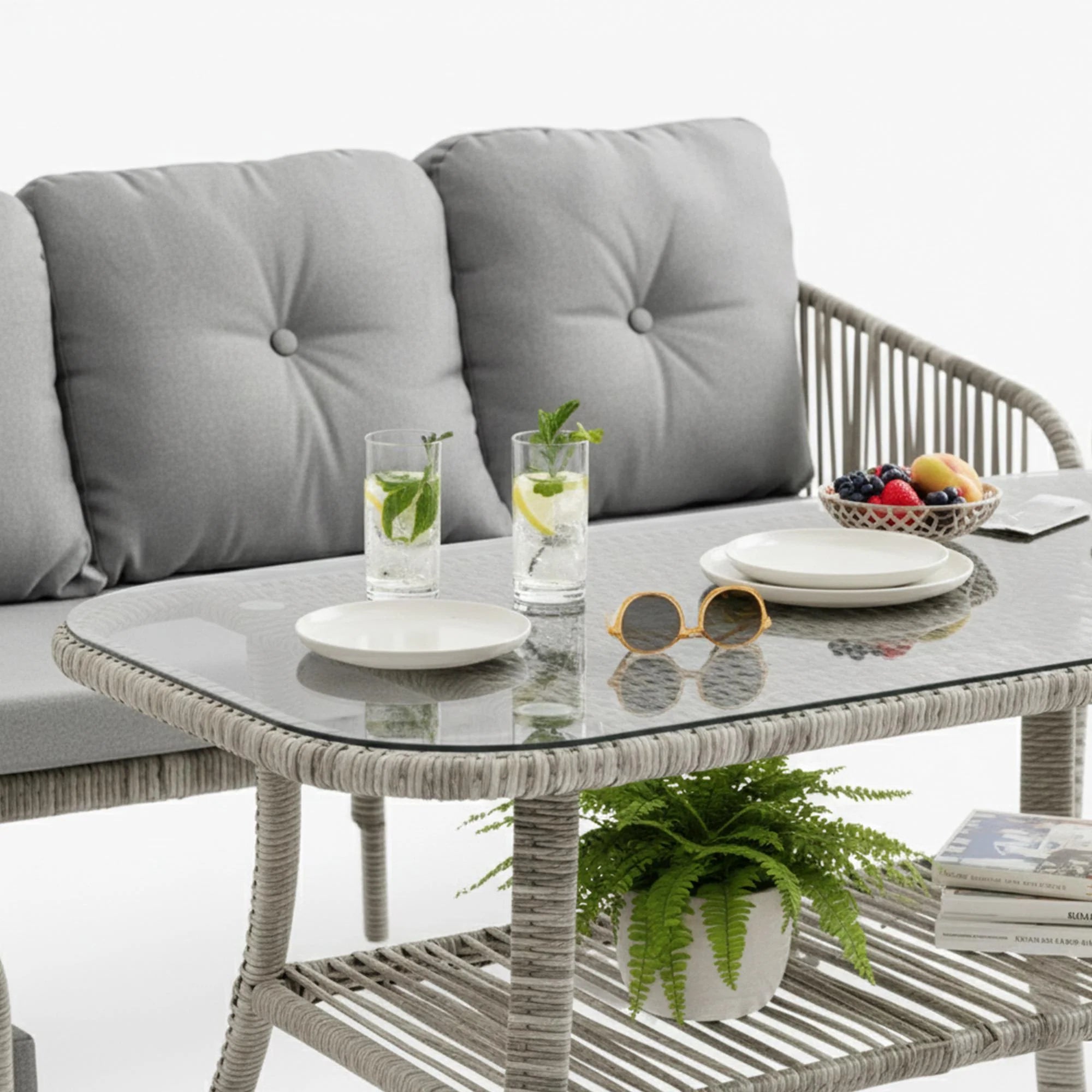 Artemis Üçlü Bahçe ve Balkon Koltuk Takımı (3+1+1+Sehpa)