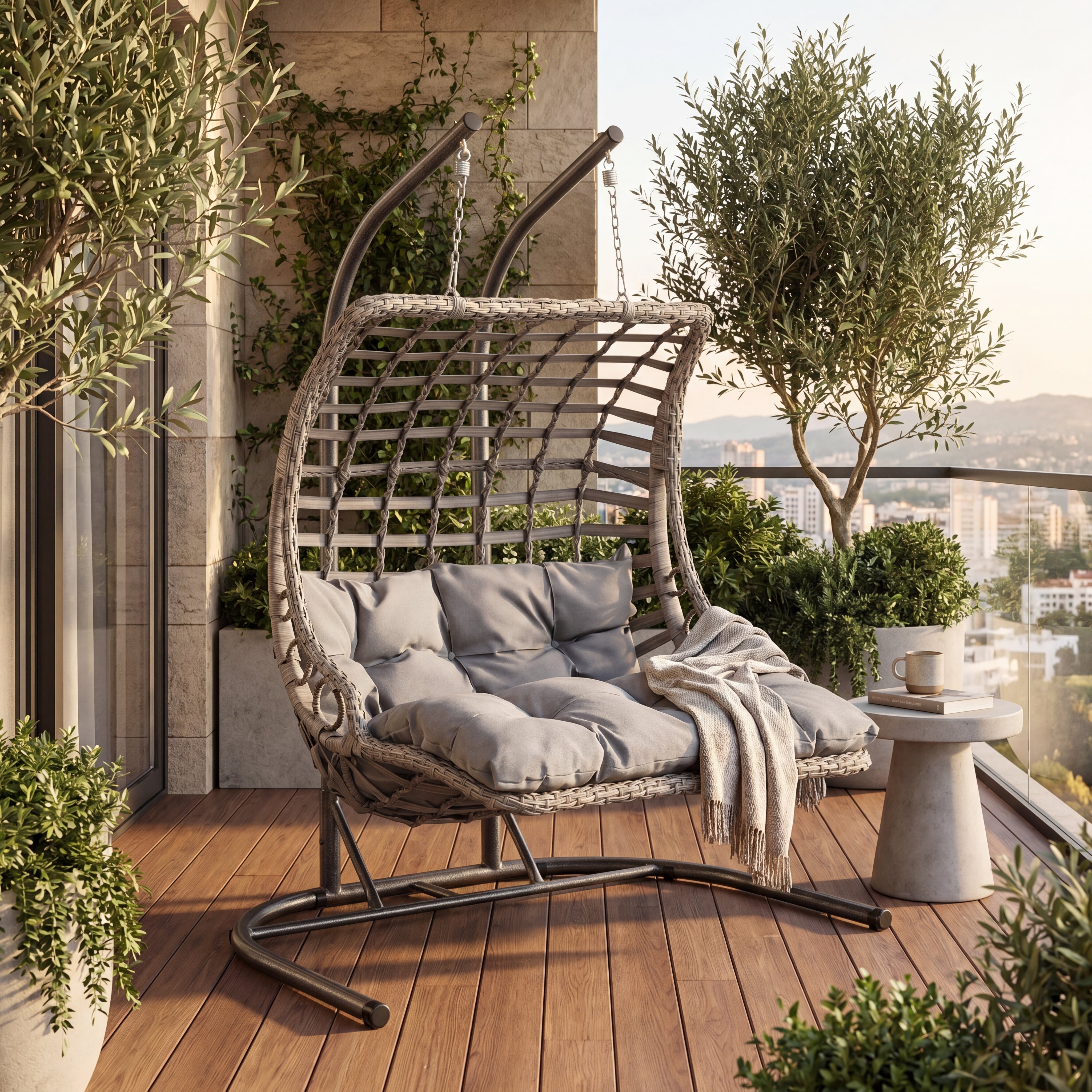 Bodrum İkili Bahçe ve Balkon Salıncak