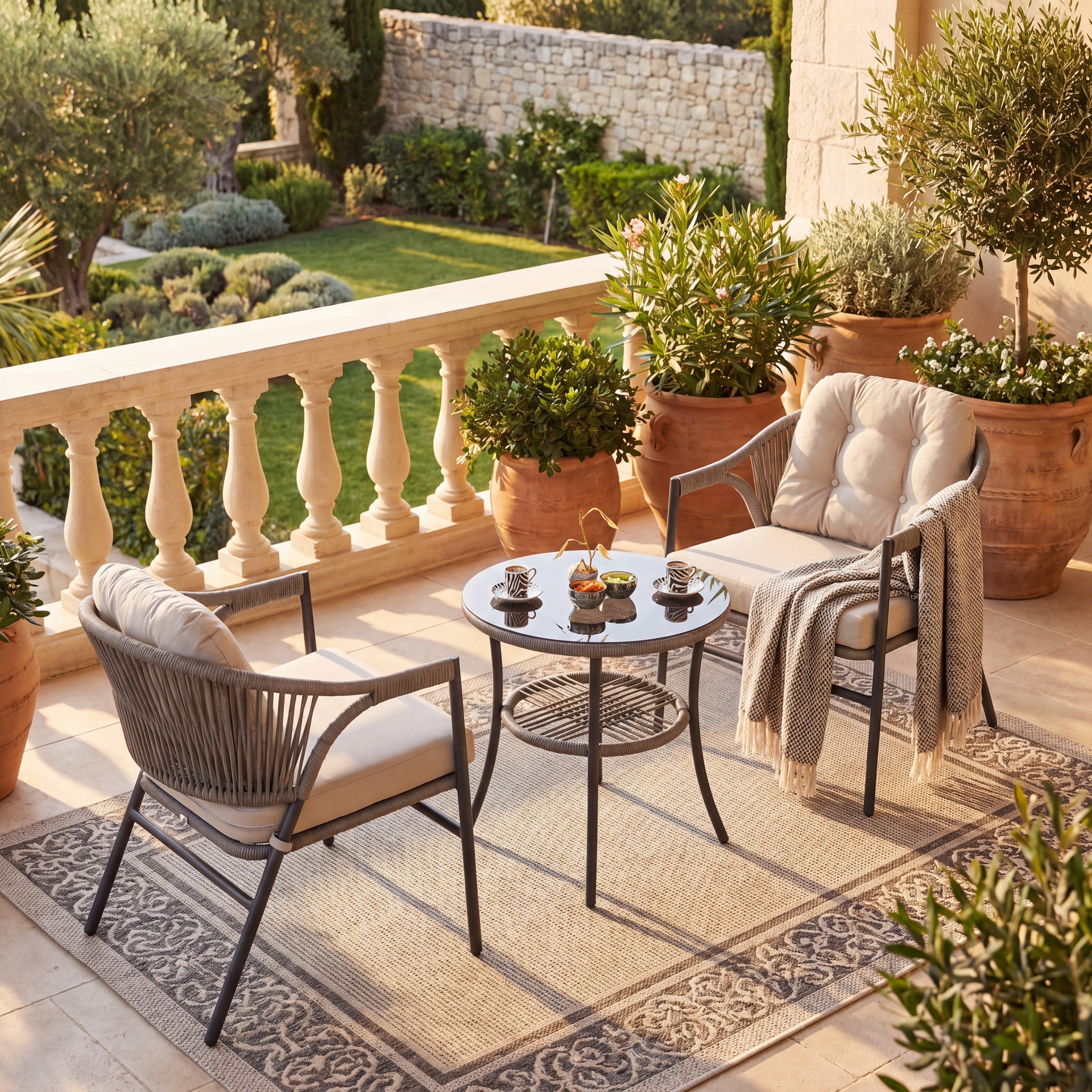 Damla Bahçe ve Balkon Çay Seti
