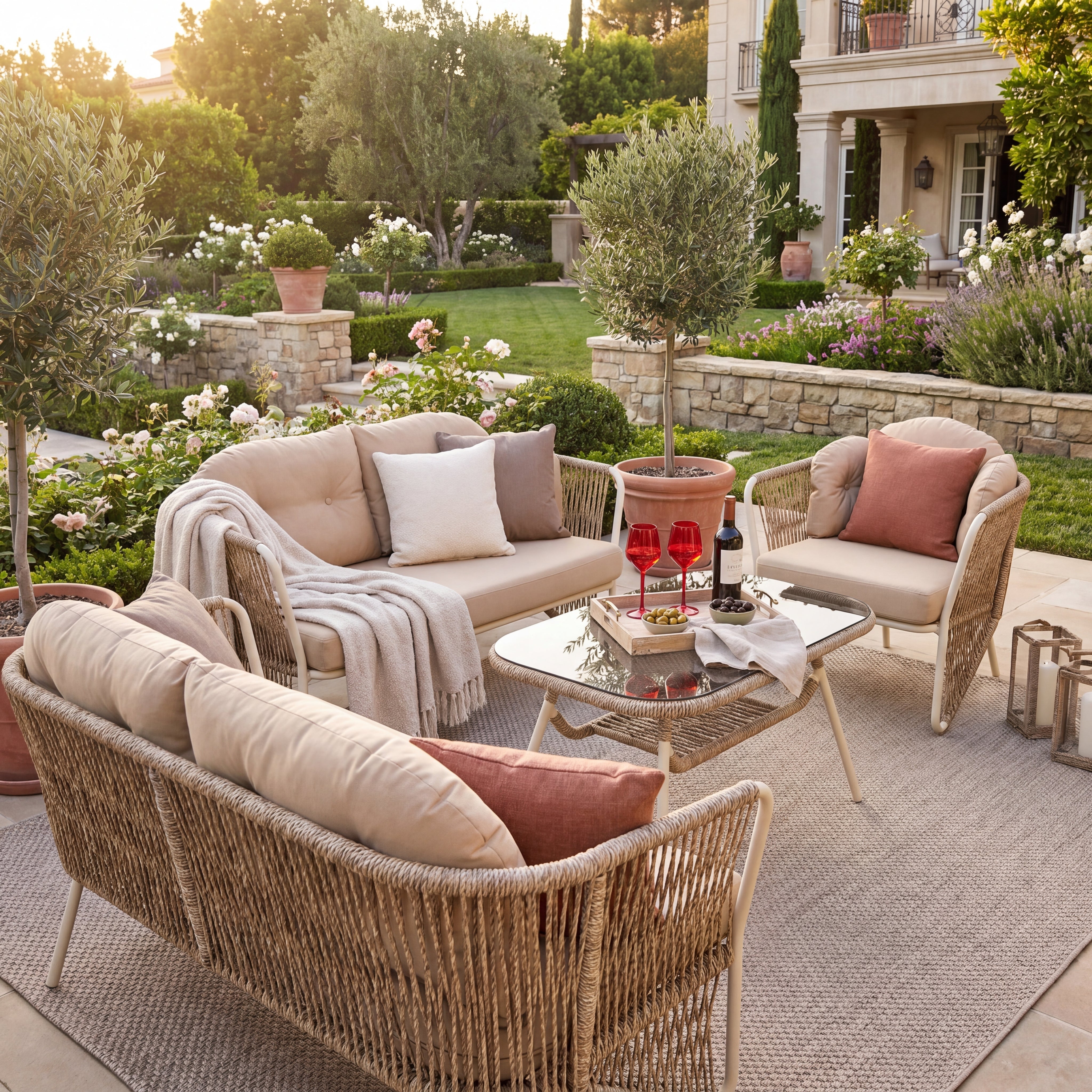 Mimoza Bahçe ve Balkon Koltuk Takımı (2+1+1+Sehpa)