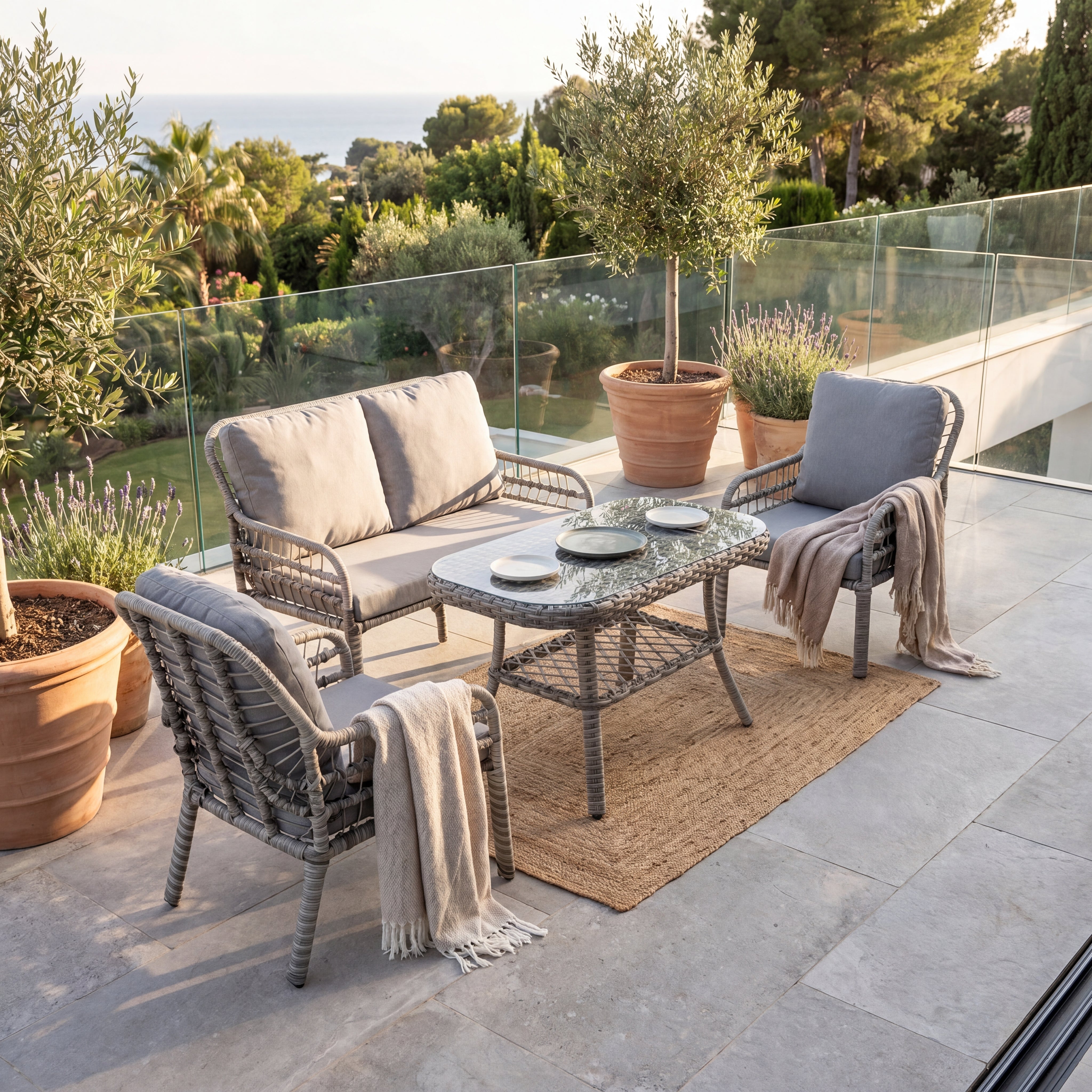 Pisa İkili Bahçe ve Balkon Koltuk Takımı (2+1+1+Sehpa)