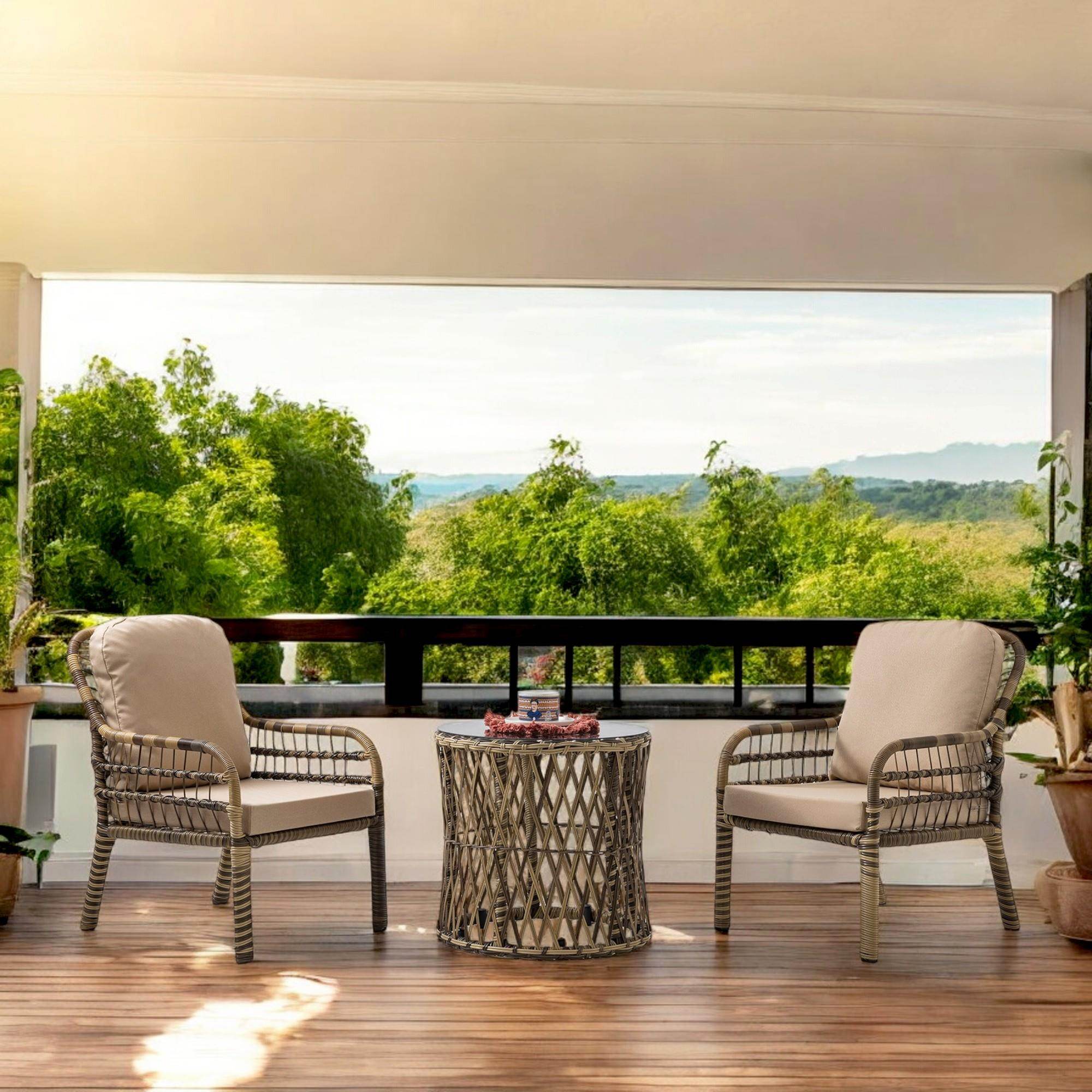 Pisa Tekli Bahçe ve Balkon Kahve Takımı